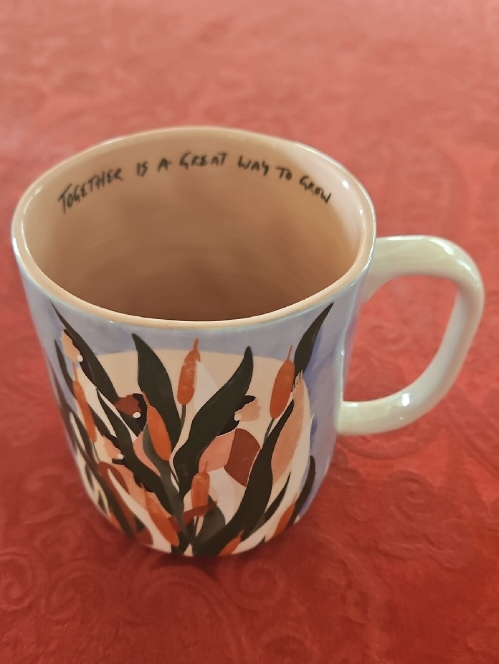 Anthropologie Maggie Stephenson "Together Is A Great Way to Grow" Ceramic Mug